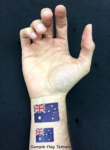 40 Temporäre Tattoos: Großbritannien, Union Jack, UK Flagge – Rot, Weiß, Blau