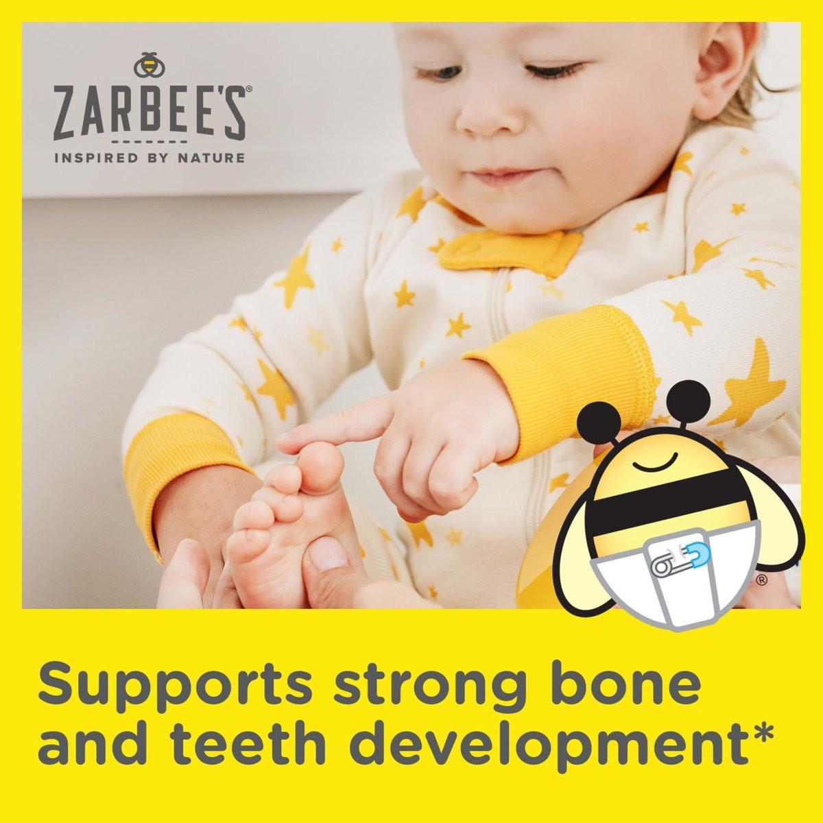 Zarbee's Vitamin-D-Tropfen für Säuglinge, 400 IE (10 µg) flüssiges Nahrungsergänzungsmittel für Babys & Kleinkinder, ab Geburt, inkl. Dosierspritze, 0,47 Fl Oz