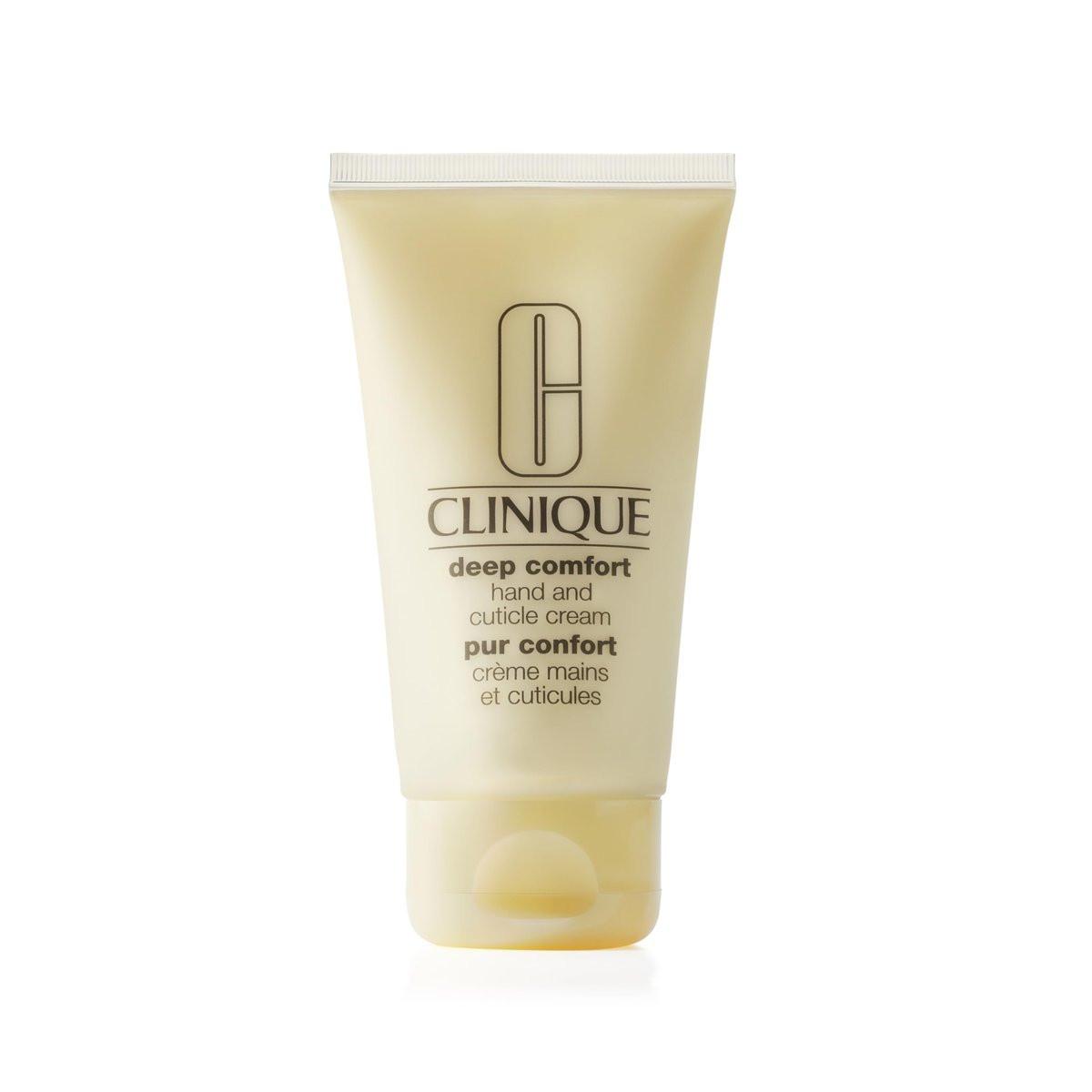 Clinique Daily Deep Comfort Feuchtigkeitsspendende Hand- und Nagelhautcreme mit Hyaluronsäure + Glycerin, 2,6 Fl Oz