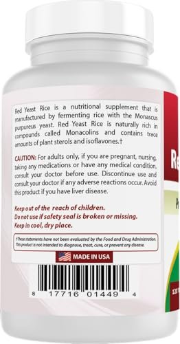 Best Naturals Rote Hefe Reis 1200 mg (Non-GMO) | 120 Tabletten - Nicht bestrahlt, Citrinin-frei