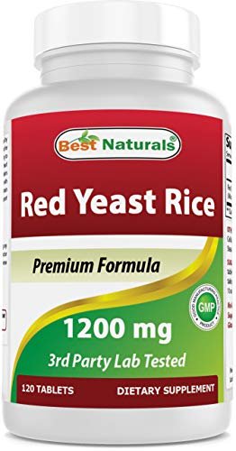 Best Naturals Rote Hefe Reis 1200 mg (Non-GMO) | 120 Tabletten - Nicht bestrahlt, Citrinin-frei