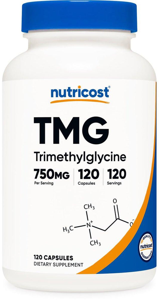 Nutricost TMG (Trimethylglycin) 750mg, 120 Kapseln - Hochwertiges Nahrungsergänzungsmittel