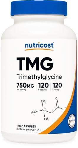 Nutricost TMG (Trimethylglycin) 750mg, 120 Kapseln - Hochwertiges Nahrungsergänzungsmittel