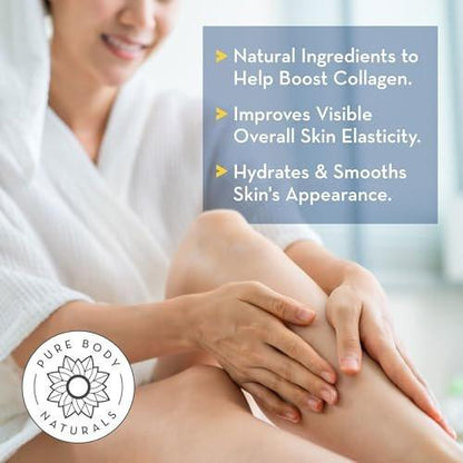 Pure Body Naturals Anti-Cellulite-Massageöl, 240 ml | 100% natürlicher Cellulite-Entferner für Beine und Oberschenkel | Chemiefreies straffendes Körperöl für Frauen, strafft die Haut und reduziert Dehnungsstreifen