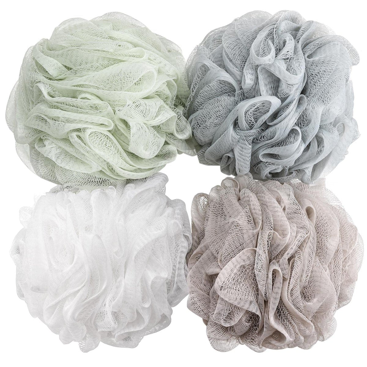 BTYMS Badeschwamm Duschschwämme 60g Mesh Pouf Bade Scrunchies Körperwäsche Puff Duschpuff - 4er Pack