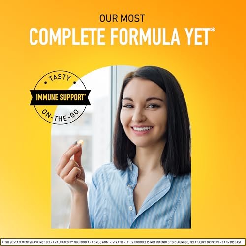 Airborne Vitamin C 1000mg pro Portion – Zitrus-Kautabletten (96 Stück) – Verpackung kann variieren