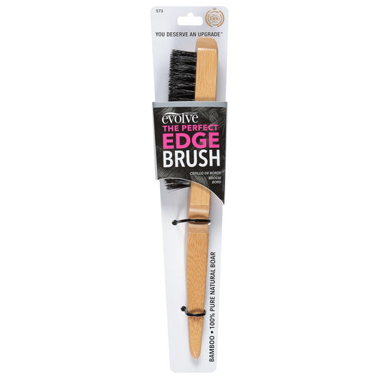 Evolve Perfect Edge Bürste – Präzisionsbürste für perfekte Kanten und Styling, Schwarz/Braun, 1 Stück