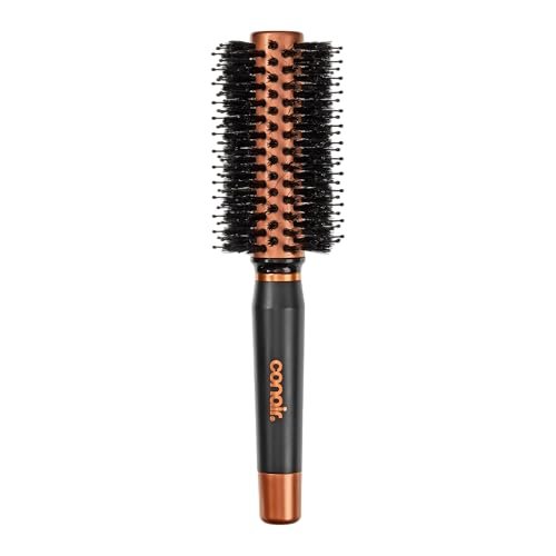 Conair Quick Dry Kupfer-Rundbürste für Föhnfrisuren – Voluminöses Styling mit Nylon- und Wildschweinborsten