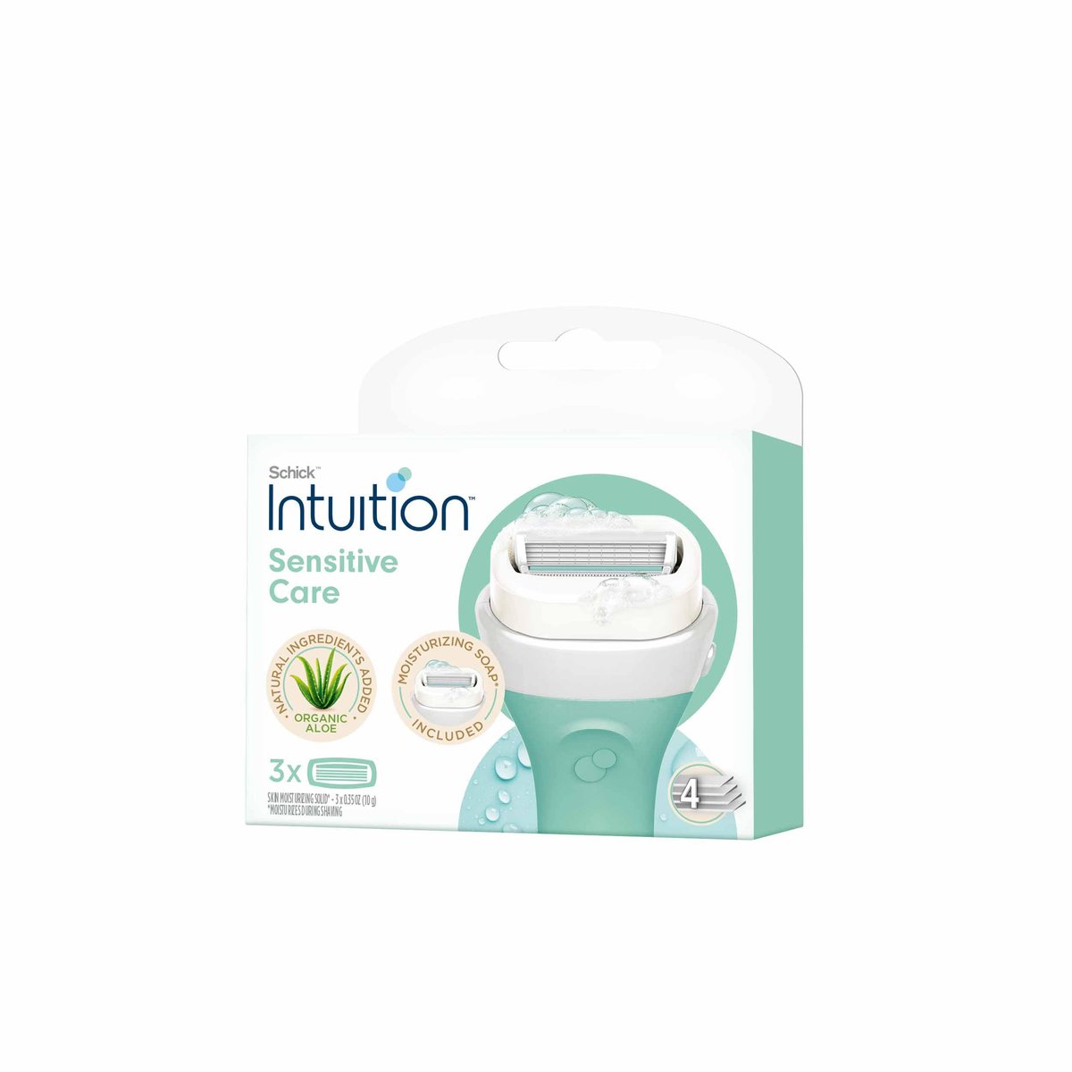 Schick Intuition Sensitive Care Rasierklingen Nachfüllkassetten, 3 Stück (Verpackung kann variieren)