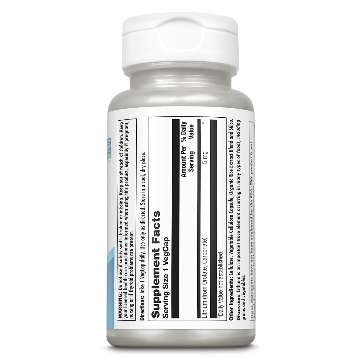 KAL Lithium Orotat 5 mg | Niedrig dosiertes, cheliertes Lithiumorotat für Bioverfügbarkeit und Stimmungsunterstützung | Mit Bio-Reiskleieextrakt | 120 vegane Kapseln