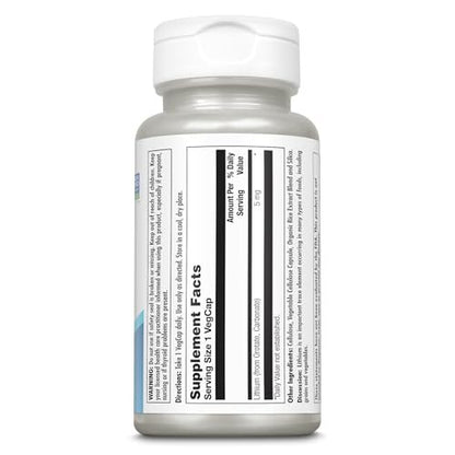 KAL Lithium Orotat 5 mg | Niedrig dosiertes, cheliertes Lithiumorotat für Bioverfügbarkeit und Stimmungsunterstützung | Mit Bio-Reiskleieextrakt | 120 vegane Kapseln