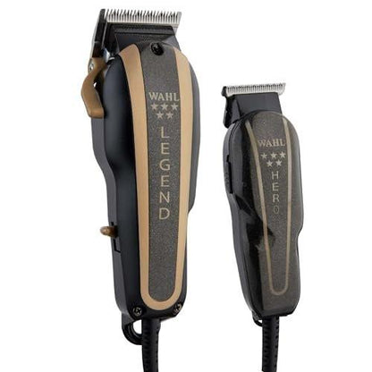 Wahl Professional 5-Star Barber Combo: Legend Clipper & Hero T-Blade Trimmer Set, Schwarz/Gold