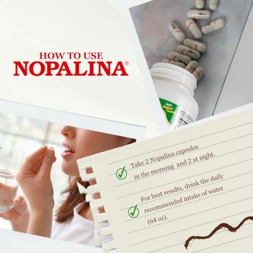 Nopalina Fiber Formula | 120 Kapseln | Leinsamen, Flohsamen, Hafer- und Weizenkleie, Omega 3, 6 & 9 | Darmgesundheit & Regelmäßigkeit | Das Original