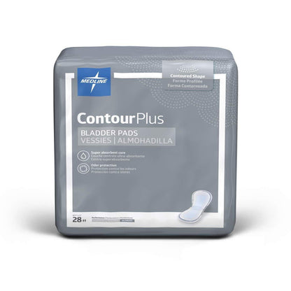 Medline ContourPlus Blasenkontrollpads, ultimative Saugfähigkeit, 8 x 17 Zoll, Beutel mit 28 Stück