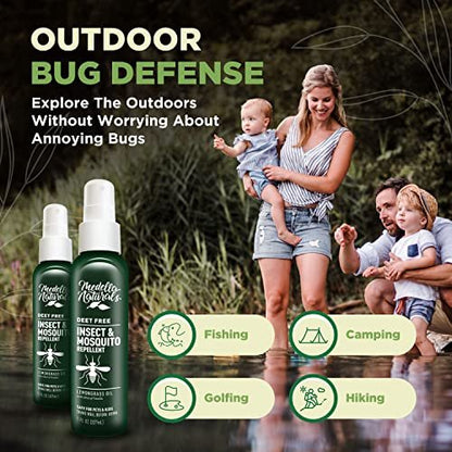 DEET-freies Insektenschutzmittel & Mückenschutzspray 2er-Pack (236 ml) – Angenehm riechender Insektenschutz mit Lemongrasöl, sicher für Haustiere und Kinder – Mückenspray gegen Mücken, Gnats, Kriebelmücken und Gnitzen