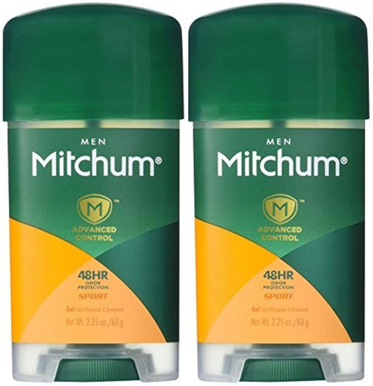 Mitchum Clear Gel Antiperspirant & Deodorant für Herren, Super Sport - 2,25 oz - 2er-Pack