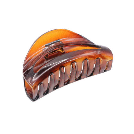 Parcelona French Vrille Haarspange Schildpatt 7cm Celluloid Anti-Rutsch-Griff Stabile Krallenklammer für Frauen und Mädchen, Hergestellt in Frankreich