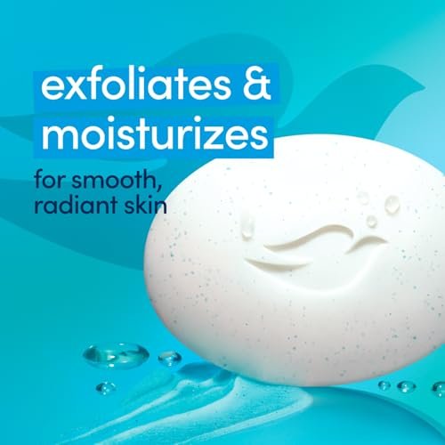 Dove Seifenpack, Sanftes Peeling Beauty Bar 8er-Pack – 3-in-1 Feuchtigkeitsspendende Gesichts-, Körper- & Handseife, 4,75 Oz pro Stück