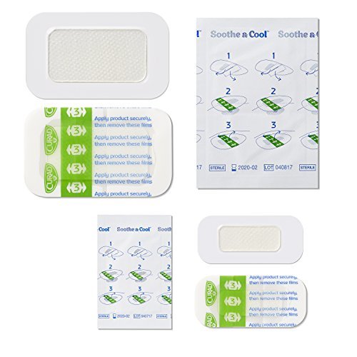 Curad Soothe & Cool Kühlende Brandwundenpflaster, sofortige Kühlung, verschiedene Größen, 8 Stück