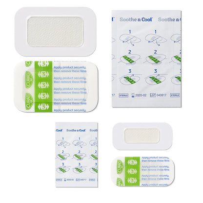 Curad Soothe & Cool Kühlende Brandwundenpflaster, sofortige Kühlung, verschiedene Größen, 8 Stück