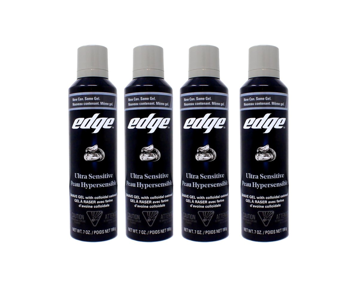 Edge Ultra Sensitive Rasiergel, Parfümfrei, 7 oz (4er-Pack)