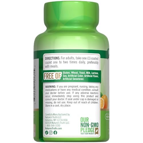 Nature's Truth Vitamin C mit Bioflavonoiden & Hagebutte | 1000 mg | 100 Kapseln | Vegan, Nicht-GVO & Glutenfrei