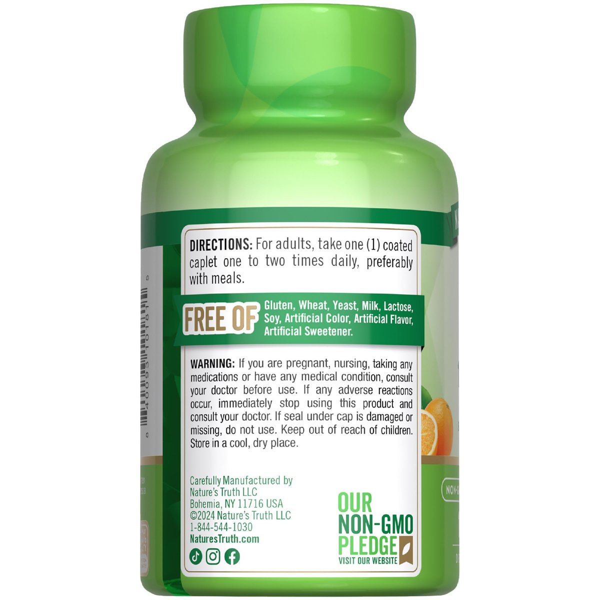 Nature's Truth Vitamin C mit Bioflavonoiden & Hagebutte | 1000 mg | 100 Kapseln | Vegan, Nicht-GVO & Glutenfrei
