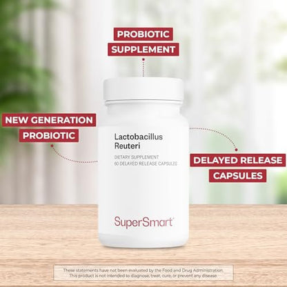 Supersmart Lactobacillus Reuteri 5 Milliarden KBE pro Tag Probiotikum – 60 Kapseln, Nicht-GVO & Glutenfrei