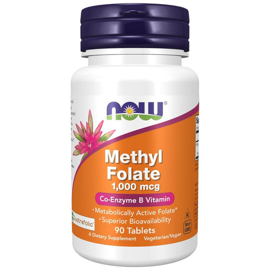 NOW Foods Methylfolat 1.000 mcg – 90 Tabletten, bioaktives Folat (Vitamin B9)