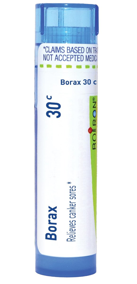 Boiron Borax 30C Homöopathisches Mittel gegen Aphthen - 80 Globuli