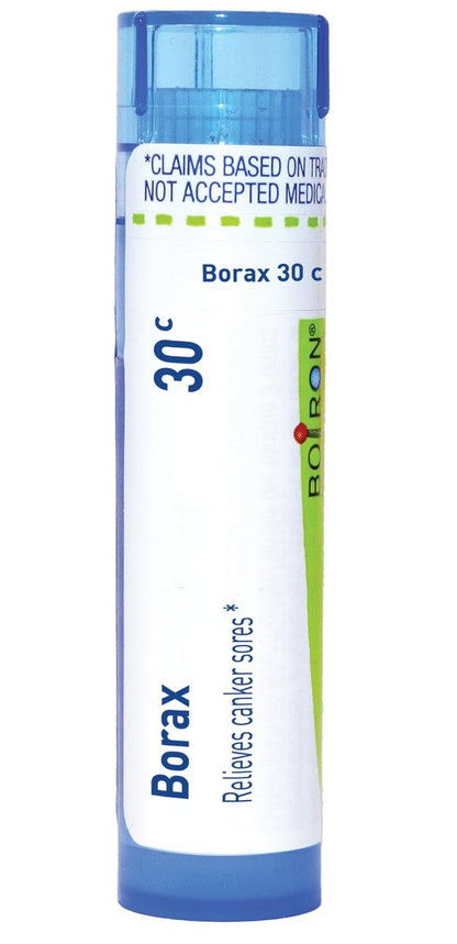 Boiron Borax 30C Homöopathisches Mittel gegen Aphthen - 80 Globuli