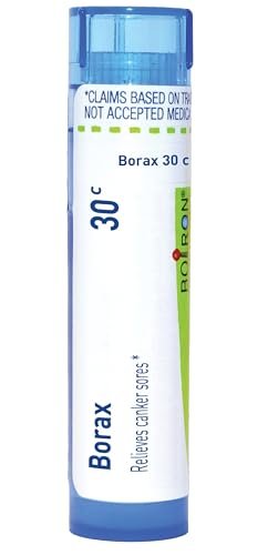 Boiron Borax 30C Homöopathisches Mittel gegen Aphthen - 80 Globuli