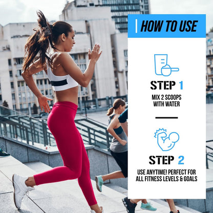 EVL BCAAs Aminosäuren Pulver – BCAA Energy Pre-Workout Pulver für Muskelregeneration, schlanken Muskelaufbau und Ausdauer – Erfrischendes Post-Workout Getränk mit natürlichem Koffein – Blue Raz
