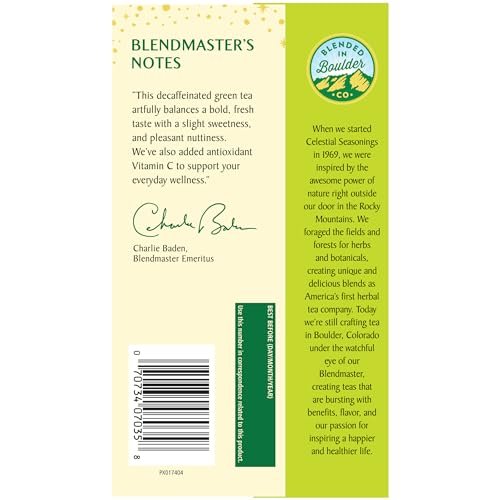 Celestial Seasonings Koffeinfreier Grüner Tee, 20 Teebeutel