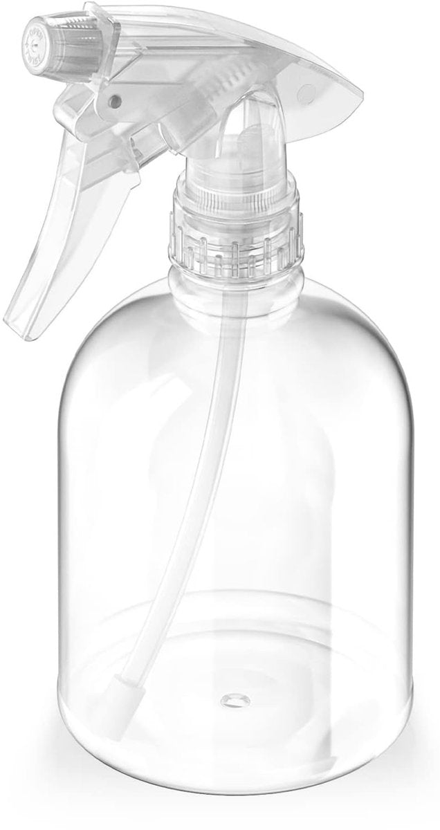 Bar5F Plastik-Sprühflasche, 16 oz | Auslaufsicher, Leer, Transparent, Auslöser, Einstellbarer Sprühnebel bis Strahl, Nachfüllbar, Schwerlast-Sprüher für Friseursalons, Haushaltsreiniger, Kochen