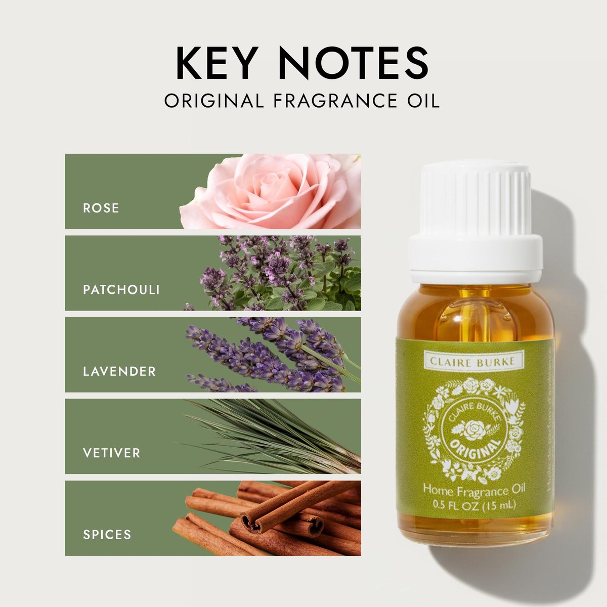 Claire Burke Original Duftöl – Reine ätherische Öle für Diffuser und Duftwärmer – Home Essentials für Potpourri & Aromatherapie, 0,5 fl oz
