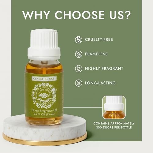 Claire Burke Original Duftöl – Reine ätherische Öle für Diffuser und Duftwärmer – Home Essentials für Potpourri & Aromatherapie, 0,5 fl oz