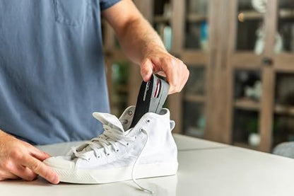 Burlingham's Höhenverstellbare Einlegesohle, Schuherhöhung für Damen und Herren (5 cm) – Gepolsterte Fersenpolster und Fußgewölbestütze – Atmungsaktiv und bequem – Schwarz