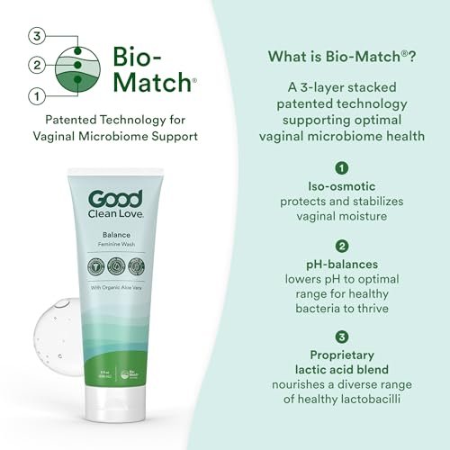 Good Clean Love Balance pH-ausgeglichene Intimwaschlotion für Frauen, sanfte Reinigung, reduziert Trockenheit & Geruch, 237 ml
