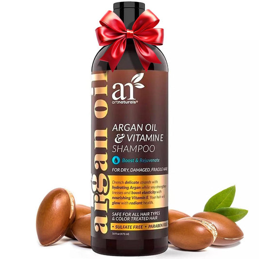 Artnaturals Argan Haarwachstum Shampoo - 16 Fl Oz / 473ml - Sulfatfrei - Behandlung gegen Haarausfall, Ausdünnung & Nachwachsen - für Männer & Frauen - mit Biotin, Arganöl, Keratin, Koffein