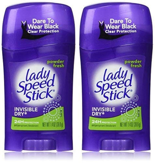 Lady Speed Stick Invisible Dry, Powder Fresh Antitranspirant Deodorant, 1,4 oz (2er Pack) – Wertpaket