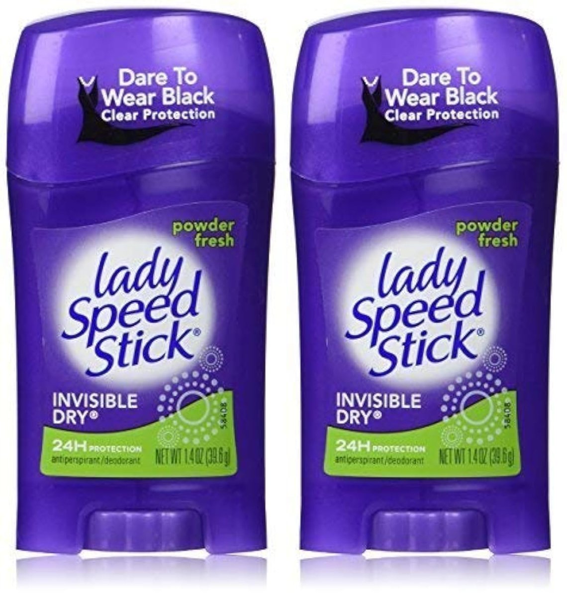 Lady Speed Stick Invisible Dry, Powder Fresh Antitranspirant Deodorant, 1,4 oz (2er Pack) – Wertpaket