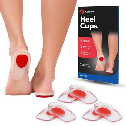 Gel-Fersenpolster für Schuhe | Plantarfasziitis Fersenkissen zur Schmerzlinderung | Silikonpolster gegen Fersensporn | Schutzeinlagen | Schmerzende Füße | Schuheinlagen für Damen & Herren (S/M 3 Paar)