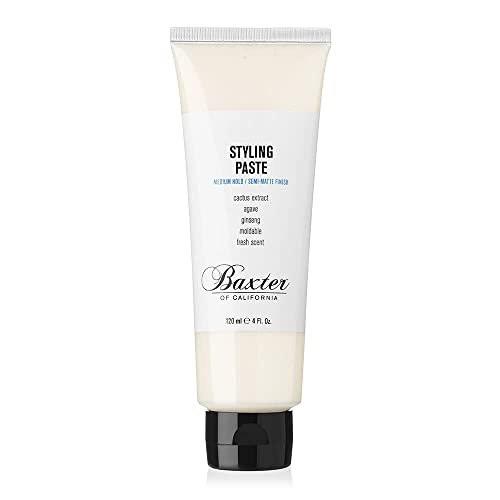 Baxter of California Styling Paste für Herren – Mittlerer Halt & halbmatter Glanz – Haarstyling-Creme mit Kaktusextrakt, Agave & Ginseng – Frizz-Kontrolle & flexible Textur, 118 ml