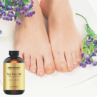 100% reines australisches Teebaumöl von First Botany – 30 ml mit hohem Terpinen-Gehalt zur Bekämpfung von Akne, Nagelproblemen und Schuppen