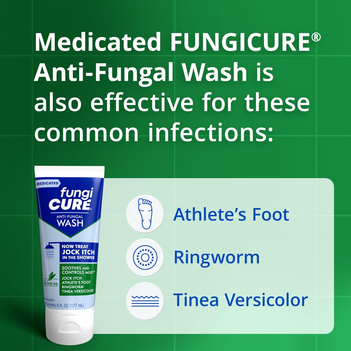 FUNGICURE Medicated Anti-Fungal Jock Itch Wash, 6 Fl Oz - Wirksame Behandlung gegen Juckreiz und Pilzinfektionen
