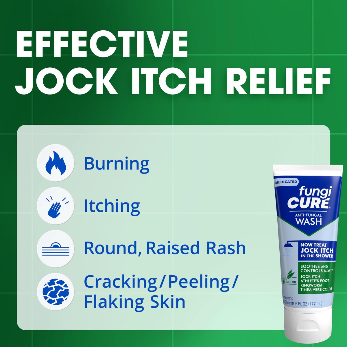 FUNGICURE Medicated Anti-Fungal Jock Itch Wash, 6 Fl Oz - Wirksame Behandlung gegen Juckreiz und Pilzinfektionen