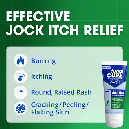 FUNGICURE Medicated Anti-Fungal Jock Itch Wash, 6 Fl Oz - Wirksame Behandlung gegen Juckreiz und Pilzinfektionen