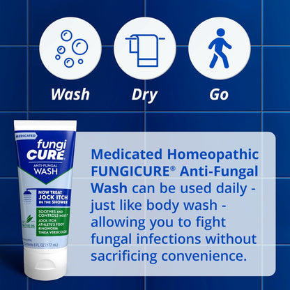 FUNGICURE Medicated Anti-Fungal Jock Itch Wash, 6 Fl Oz - Wirksame Behandlung gegen Juckreiz und Pilzinfektionen