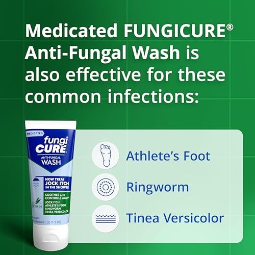 FUNGICURE Medicated Anti-Fungal Jock Itch Wash, 6 Fl Oz - Wirksame Behandlung gegen Juckreiz und Pilzinfektionen